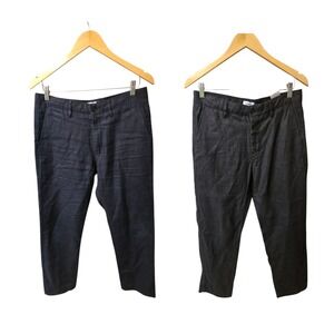 2‎ NO NATIONALITY Linen Pants Karl Men's Size 31/32 NN07 Blue & Black